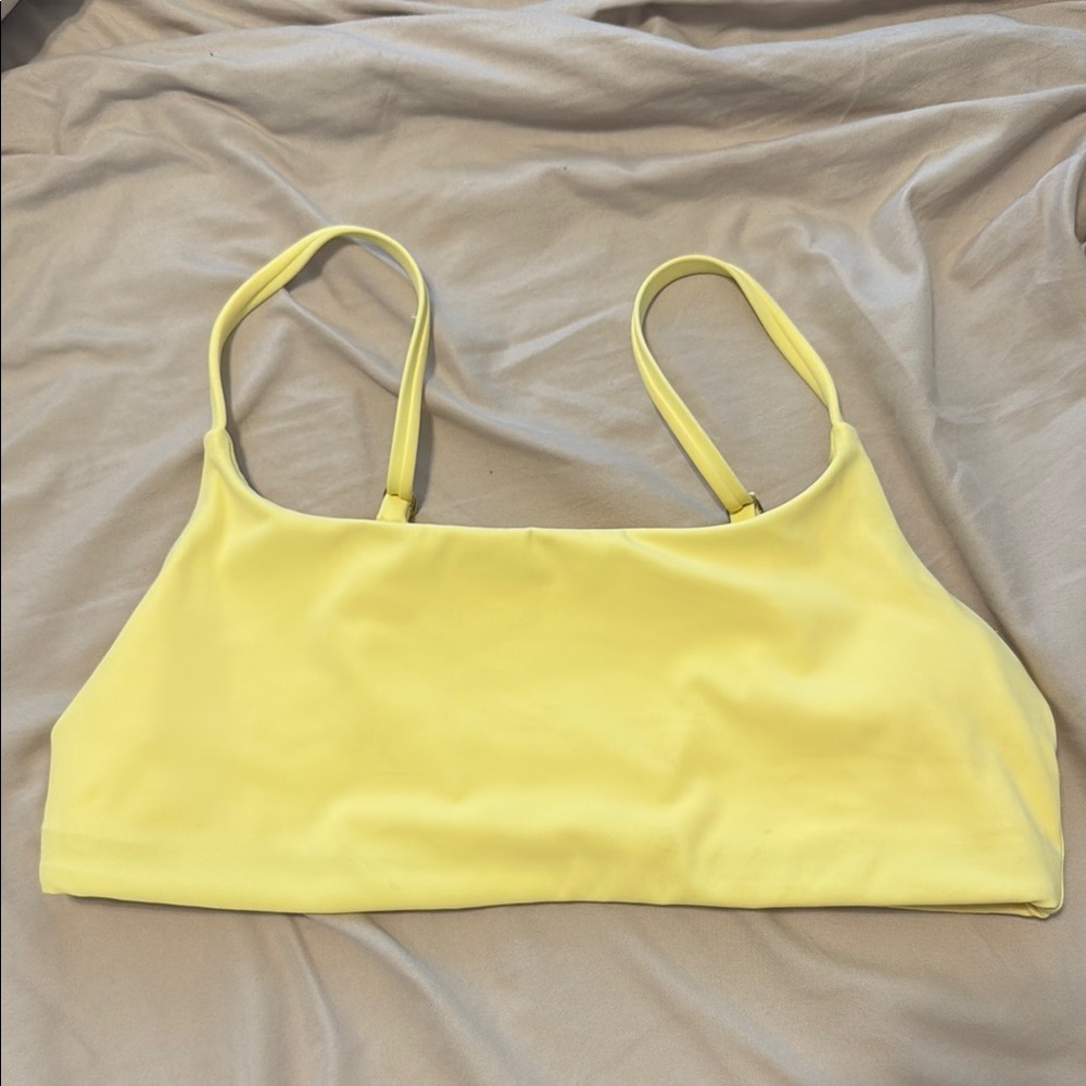Butter yellow Athleta bikini top